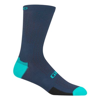 Giro HRc Team Sock Bicycle Socks Phantom Blue/Screaming Teal Small