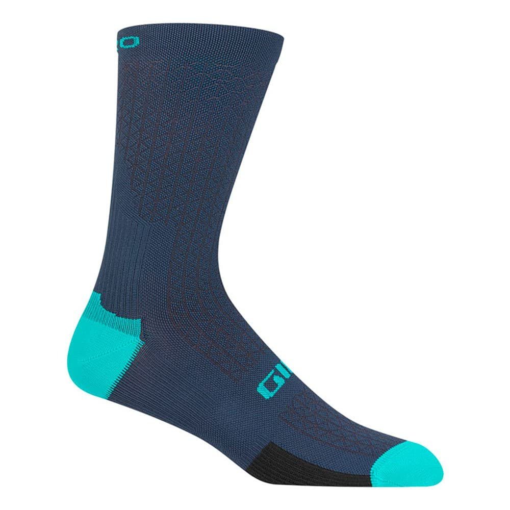 Giro HRc Team Sock Bicycle Socks Phantom Blue/Screaming Teal Small