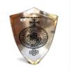 Medieval Knight Crusader Armor Shield with Brass Finished Reenactment view 1