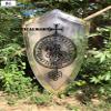 Medieval Knight Crusader Armor Shield with Brass Finished Reenactment view 2