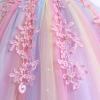 Rainbow Wedding Dresses Flower Girl Dress Bridesmaid Ball Gown Kids Princess Masquerade Dress Party Dress Pageant Formal Evening Long Maxi Lace Tulle Gowns Pink Rainbow 7-8 Years view 2