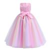 Rainbow Wedding Dresses Flower Girl Dress Bridesmaid Ball Gown Kids Princess Masquerade Dress Party Dress Pageant Formal Evening Long Maxi Lace Tulle Gowns Pink Rainbow 7-8 Years view 3