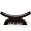 BAIWANLIN Sword Holder Stand Horizontal Display Samurai Katana Wakizashi Rosewood Crescent Shape Large/Medium/Small Size,Small view 1
