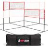 EastPoint Sports 4-Way Volleyball and Badminton Net, Game for Outdoors, Backyard, Beach, Park, East Set Up, White view 1