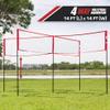 EastPoint Sports 4-Way Volleyball and Badminton Net, Game for Outdoors, Backyard, Beach, Park, East Set Up, White view 3