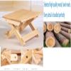 QiaoDongDian Folding Stool, Natural, Hardwood, Wood Folding Stool, Camp Stool, Perfect for Camping, for Picnic, Camp, Travel, Garden BBQ Accessories view 4