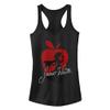 Disney Junior's Princess Snow White Silhouette Slim Fit, Scoop Hem Racerback Tank, Black, Small view 1
