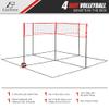 EastPoint Sports 4-Way Volleyball Set, Game for Outdoors, Backyard, Beach, Park, East Set Up, White view 2