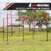 EastPoint Sports 4-Way Volleyball Set, Game for Outdoors, Backyard, Beach, Park, East Set Up, White view 4
