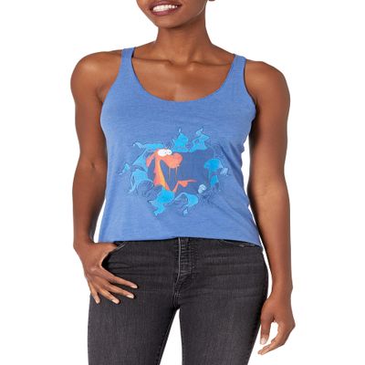 Disney Junior's Princess Oh Mushu Tri-Blend Racerback Layering Tank, Royal Blue Heather, X-Small