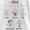 Disney Princess Some Princesses are Girl's Solid Crew Tee White view 2