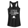 Disney Junior's Princess Dream Wish Slim Fit, Scoop Hem Racerback Tank, Black, XX-Large view 1