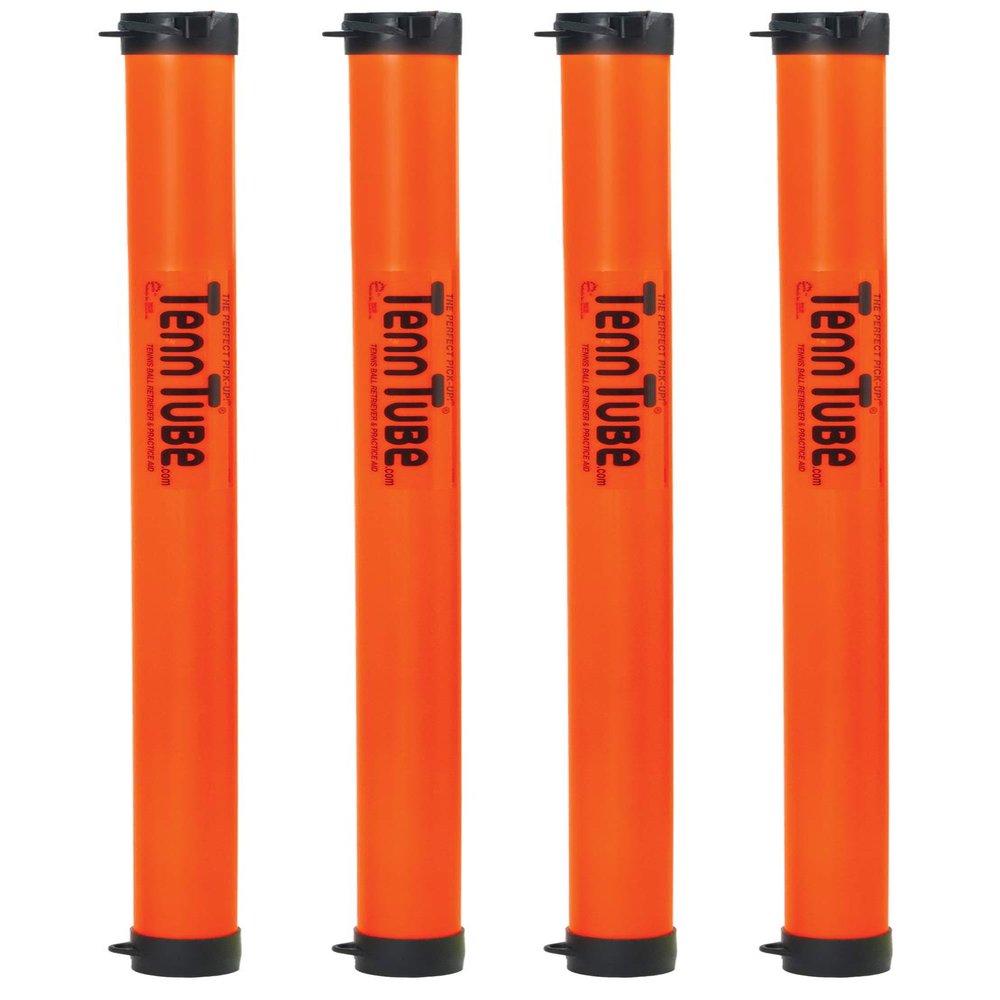 Tourna Tenn Tube Tennis Ball Pickup - 4 Pack, Orange
