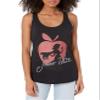 Disney Junior's Princess Snow White Silhouette Slim Fit, Scoop Hem Racerback Tank, Black, X-Small view 2