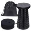 2022 Upgraded Retractable Stool with Cushion, Tested at 550lbs, Telescopic Collapsible Seat, Telescoping Folding Stools for Adults, Sturdy Foldable Chair, Telescope Compact for Camping Hiking view 1