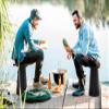 2022 Upgraded Retractable Stool with Cushion, Tested at 550lbs, Telescopic Collapsible Seat, Telescoping Folding Stools for Adults, Sturdy Foldable Chair, Telescope Compact for Camping Hiking view 4