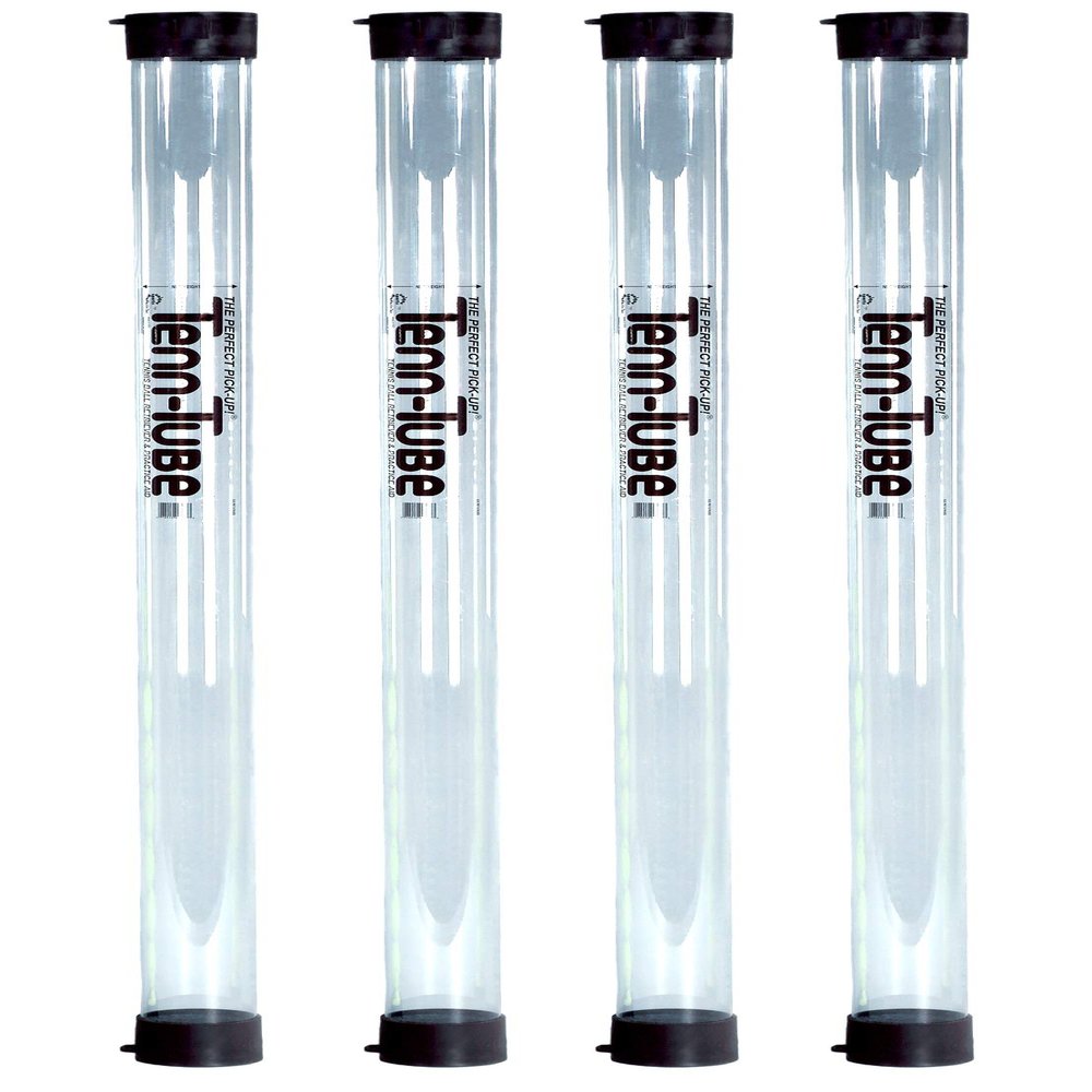 Tourna Tenn Tube Tennis Ball Pickup - 4 Pack, Clear
