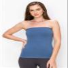 Kurve Medium Length Tube Top with Built-in Shelf Bra, UV Protective Fabric UPF 50+ (Made with Love in The USA), Bijou Blue, X-Large-XX-Large view 4