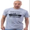 You Can't Scare Me, I Have Seven Kids - Funny Dad Daddy Cute Joke 7 T-Shirt-(Adult,2XL) Vintage Grey view 2