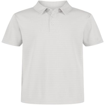 Nautica Big Boys Active Short Sleeve Performance Embossed Striped Polo, White, 18-20