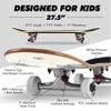 Magneto Rocket Complete Cruiser Skateboard - Trick-Ready Double Kicktail & Starter Deck - ABEC-5 Bearings & 95A Wheels for Youth Board - 7-Ply Board & Heavy-Duty Build - 27.5 x 7.75 in, Rocket view 4