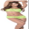 Modern Boho 2 Piece Lace Set Cheeky Boy Shorts Hot Green Small view 1