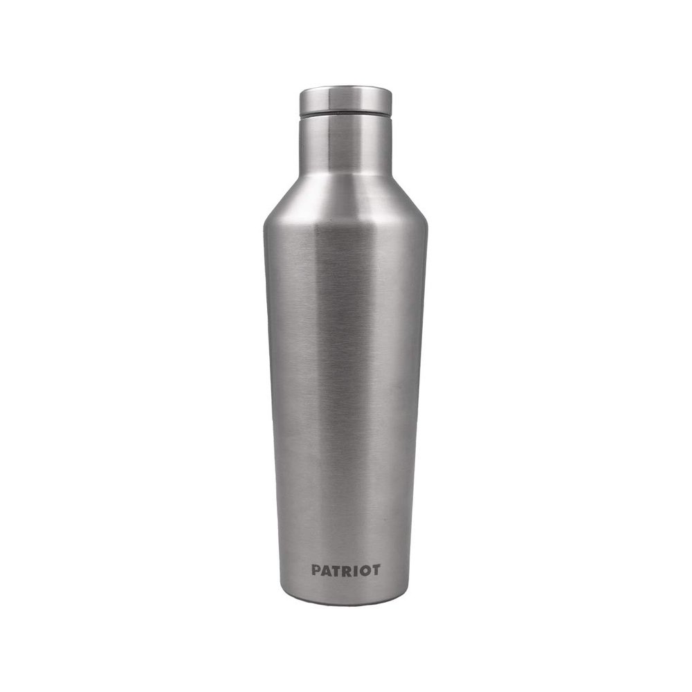 Patriot Coolers 20oz Insulated Stainless Steel Canteen Bottle - Perfect for Outdoors (Stainless Steel)