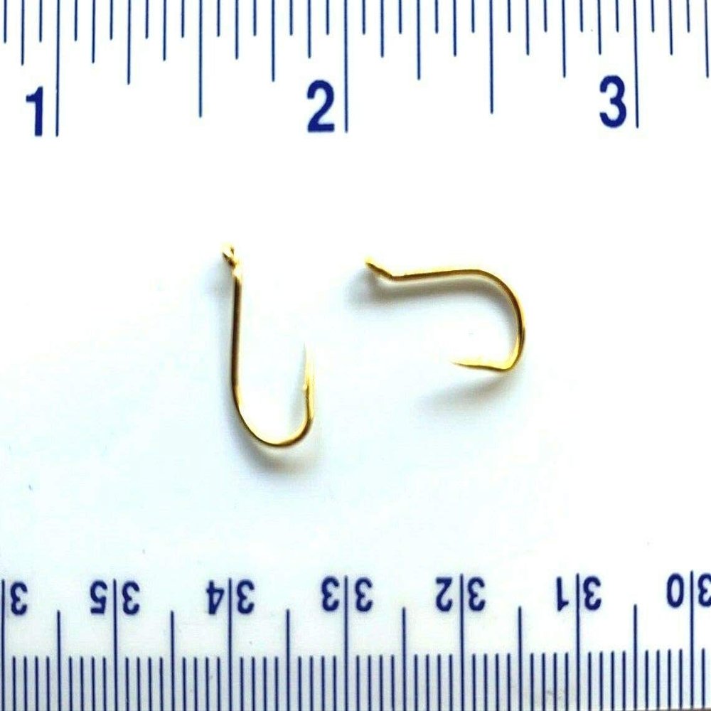 100 Gerry's Tackle 2X Strength Gold Salmon Egg Hooks Size 8
