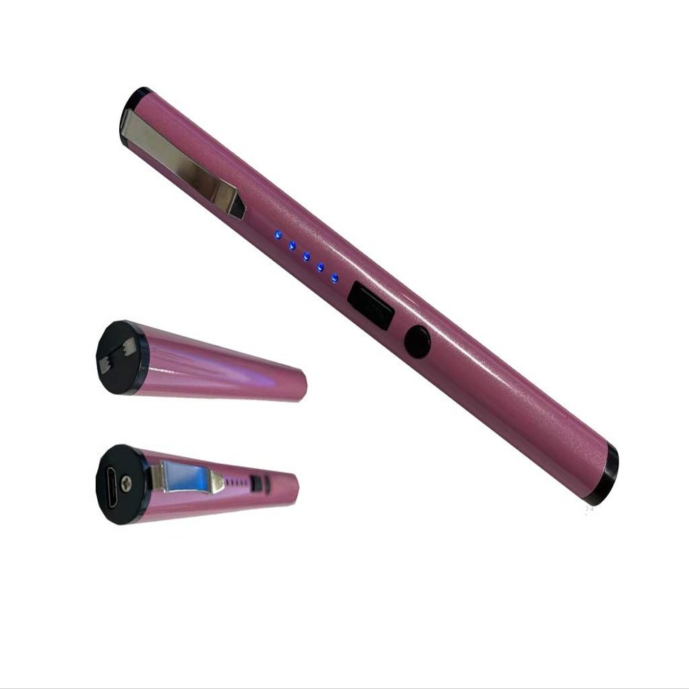 Vortex Blade Shop 6 inch Overall Pen Style 20KV Stun Gun (Pink)