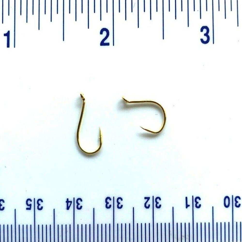 100 Gerry's Tackle 2X Strength Gold Salmon Egg Hooks Size 10