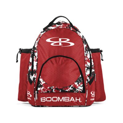 Boombah Tyro Baseball/Softball Bat Backpack - 20" x 15" x 10" - Camo Red/Black - Holds 2 Bats up to Barrel Size of 2-5/8"