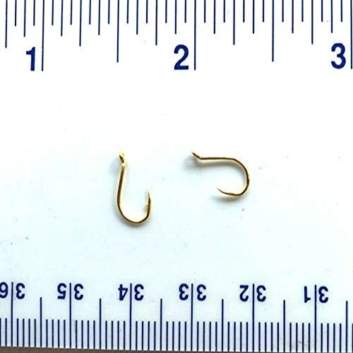 100 Gerry's Tackle 2X Strength Gold Salmon Egg Hooks Size 12