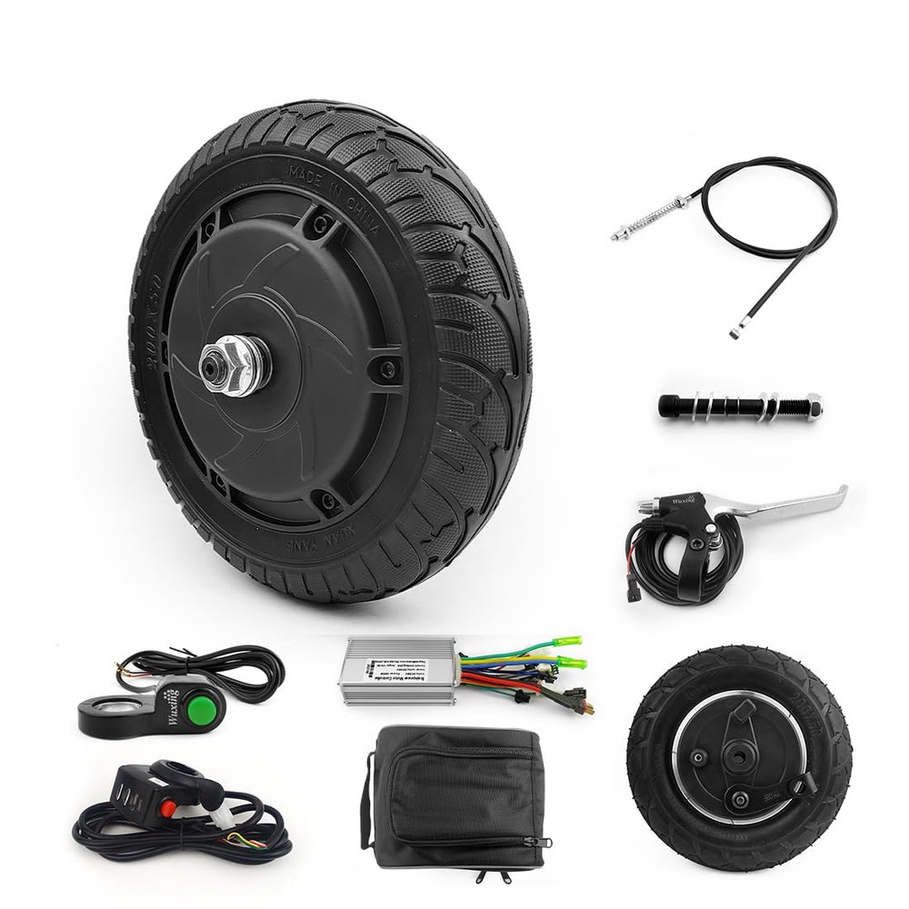 8 Inch Brushless Hub Motor for Converting Scooter to Scooter with 200x50 Drum Brake Wheel (cable180)