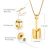 Car Parts Stainless Steel Piston Cremation Urn Necklace For Men Keepsake Memorial Jewelry Hold Ashes (Gold) view 2