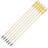 ZSHJGJR 6/12pcs Archery 31.5 Inch Traditional Wooden Arrows Turkey Feather Fletching Wooden Arrows Hunting Target Practice Arrows with Broadheads for Recurve Longbow (type2 Yellow, 12pcs) view 2