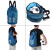EVTSCAN Mesh Drawstring Backpack, Basketball Football Soccer Sports Training Exercising Mesh Backpack Shoulder Drawstring Bag (Blue) view 4