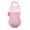 FEESHOW Baby Toddlers Girls Ruffle Flamingo Swan Halter One Pieces Swimsuit Swimwear Beachwear Bathing Suit with Cap Hot Pink 2-3 view 2