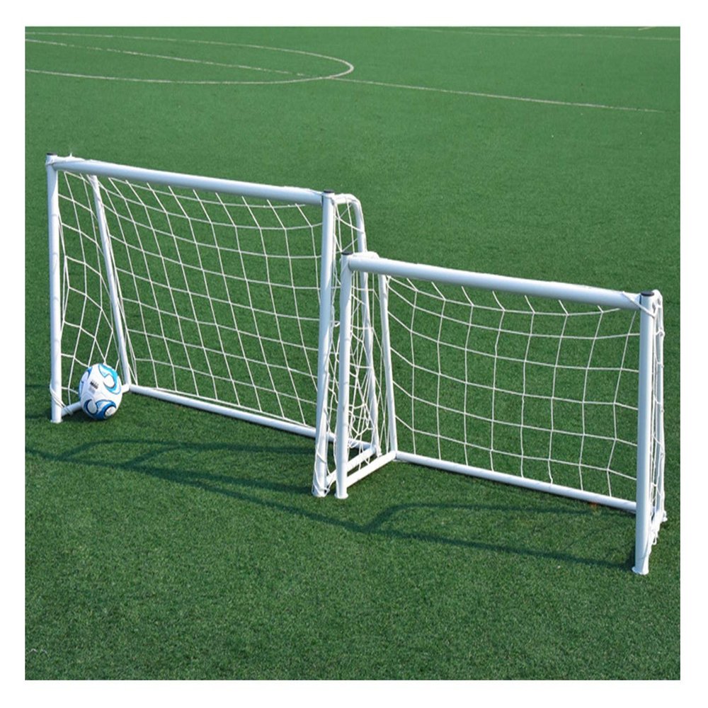 Soccer Goal, Outdoor Football Goal, Children's Garden Football Training, Metal Steel Pipe Pillars, Gray, 100x150cm