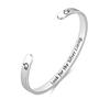 Enni of York Look for the Silver Lining.for Women Birthday Gifts for Her Silver Cuff Bangle American flag Bracelet view 1