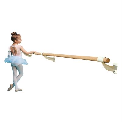 Ballet Barre Single Bar 16 FT Long 1.5 Diameter White for Kids and Adults Wall Mounted | Fixed Height Ballet Barre Traditional Wood Home/Studio Ballet Bar, Dance Bar, Stretch Bar, Dancing/Stretching