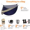1-2 Person Portable Outdoor Camping Hammock with Mosquito Net High Strength Parachute Fabric Hanging Bed Hunting Sleeping Swing for Yard Beach Backpacking Hiking Travel view 2