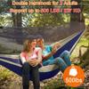 1-2 Person Portable Outdoor Camping Hammock with Mosquito Net High Strength Parachute Fabric Hanging Bed Hunting Sleeping Swing for Yard Beach Backpacking Hiking Travel view 3