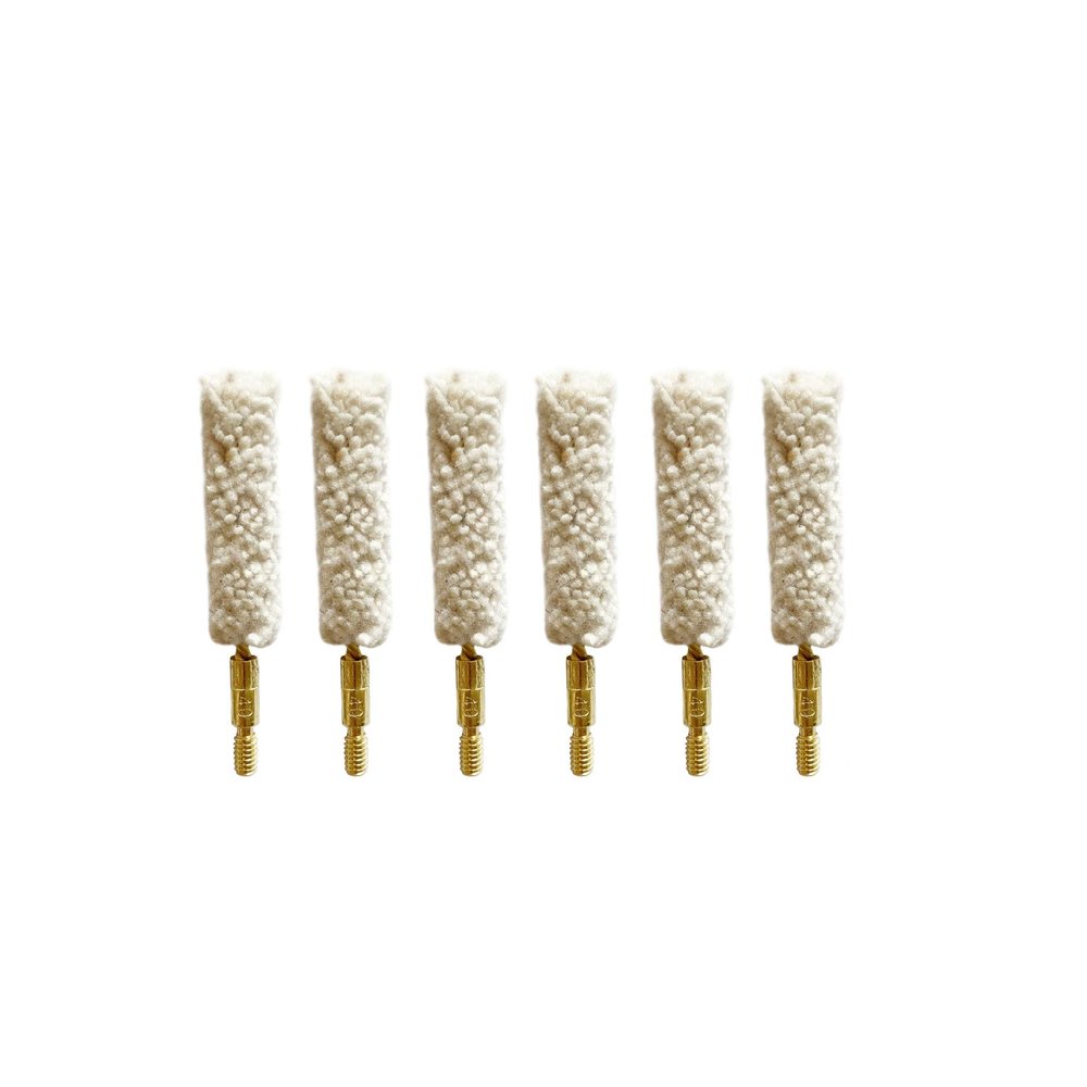 .40/41 Cal Bore Mop Gun Cleaning Brushes for Pistol & Handgun Cleaning (6 Pieces)