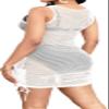sexycherry Women's Sexy White Swimsuit Cover Ups Tank Sleeveless Mesh Beach Swimwear Dresses with Drawstrings(Medium) view 4