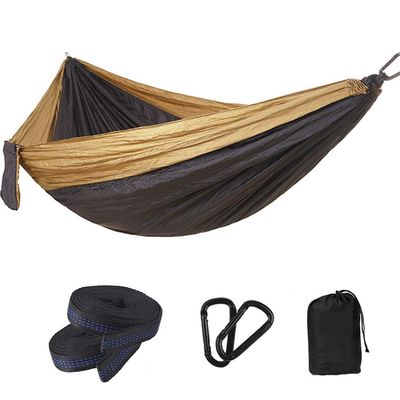 Portable Hammock Camping Double & Single with 2 Tree Straps, Lightweight Nylon Travel Hammocks for 450Lbs Capacity, for Outdoor Backpacking Backyard Hiking