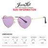 JOVAKIT Polarized Heart Sunglasses for Women Fashion Lovely Style Metal Frame UV400 Protection Lens (Gold/Purple) view 3