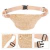 PRETYZOOM Summer Fanny Bag Artificial Straw Mini Woven Waist Pack Chest Pouch Crossbody Bag for Hiking Running Jogging 12" x 6" view 2