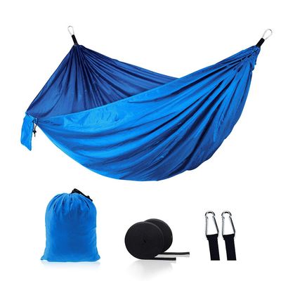 Camping Hammock - Travel Hammock with 2 Tree Straps, Double Hammock, Durable Nylon Parachute Portable Hammock for Outdoor Hiking Backpacking Yard