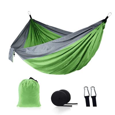 Camping Hammock - Travel Hammock with 2 Tree Straps, Double Hammock, Durable Nylon Parachute Portable Hammock for Outdoor Hiking Backpacking Yard