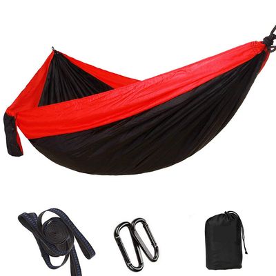 Portable Hammock Camping Double & Single with 2 Tree Straps, Lightweight Nylon Travel Hammocks for 450Lbs Capacity, for Outdoor Backpacking Backyard Hiking